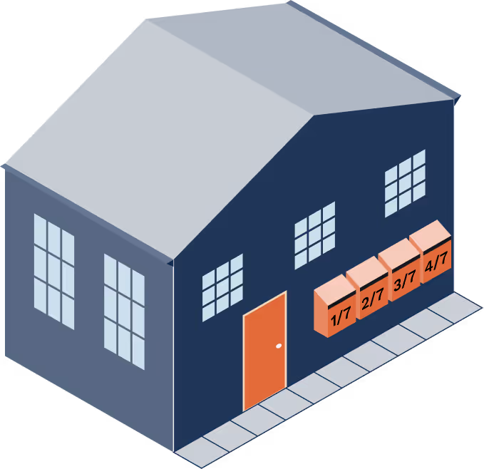 isometric illustration of a strata house